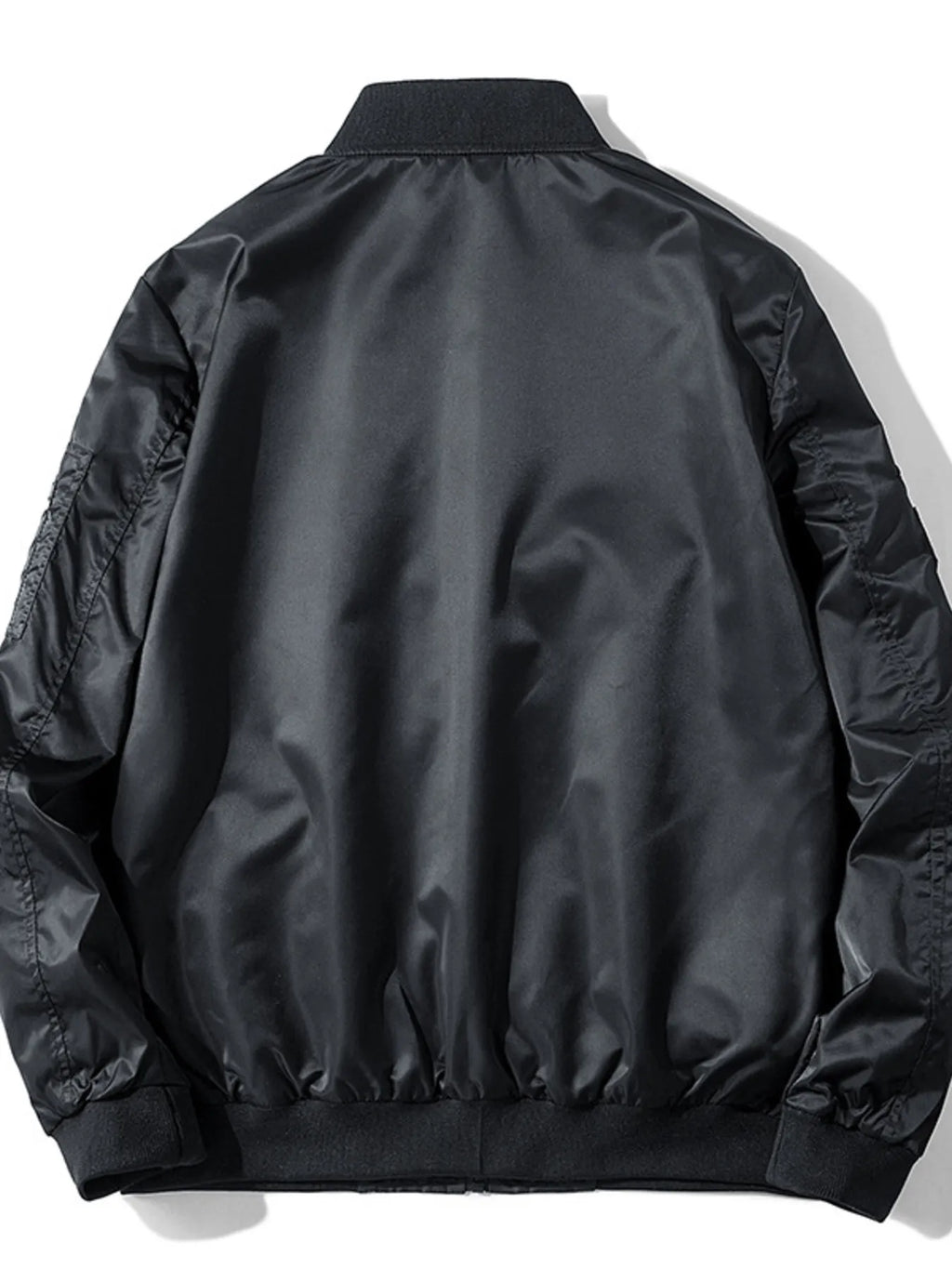 Men's Plus Size Zip Up Long Sleeve Bomber Jacket