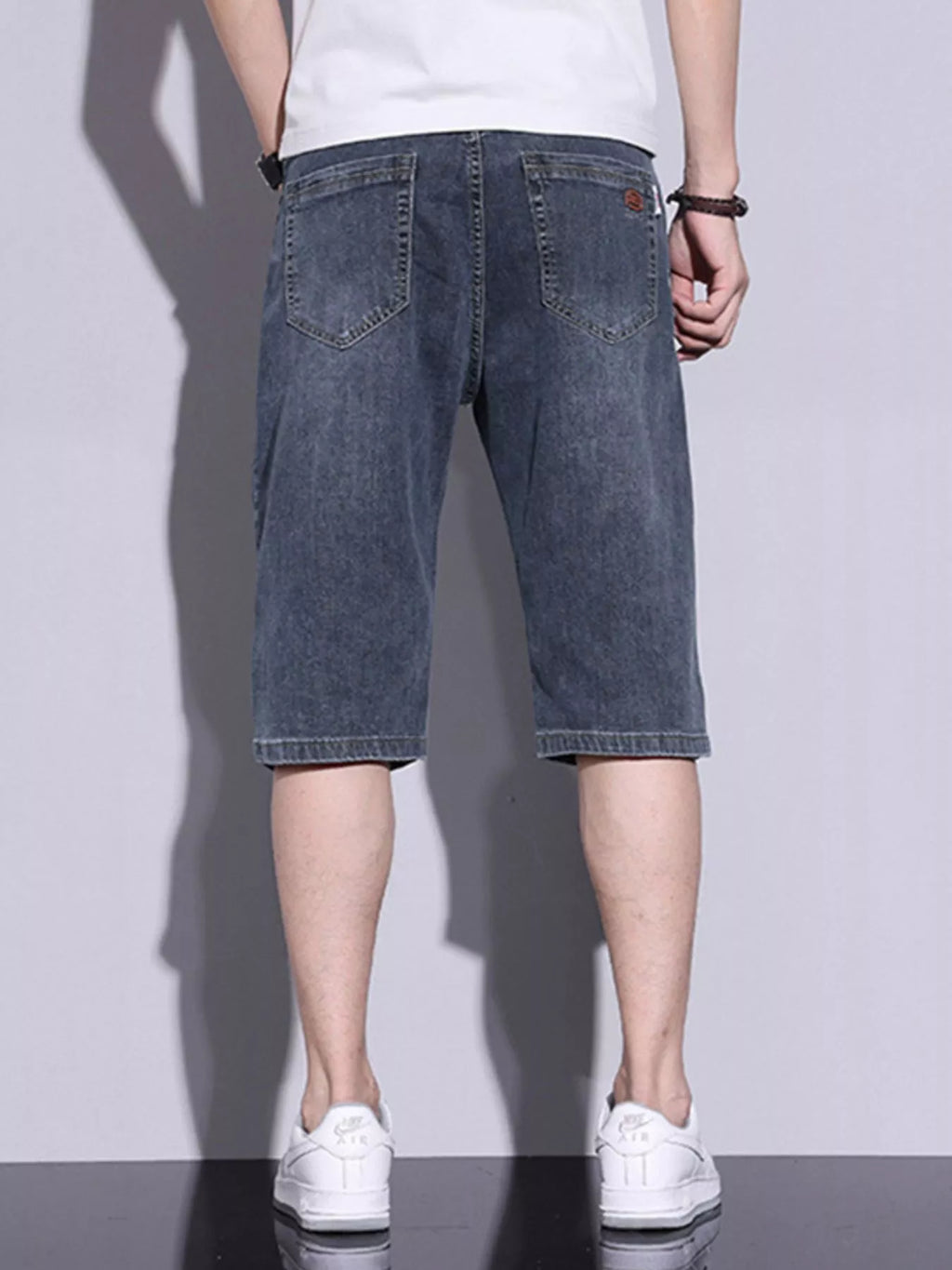 Men's Casual Washed Denim Shorts