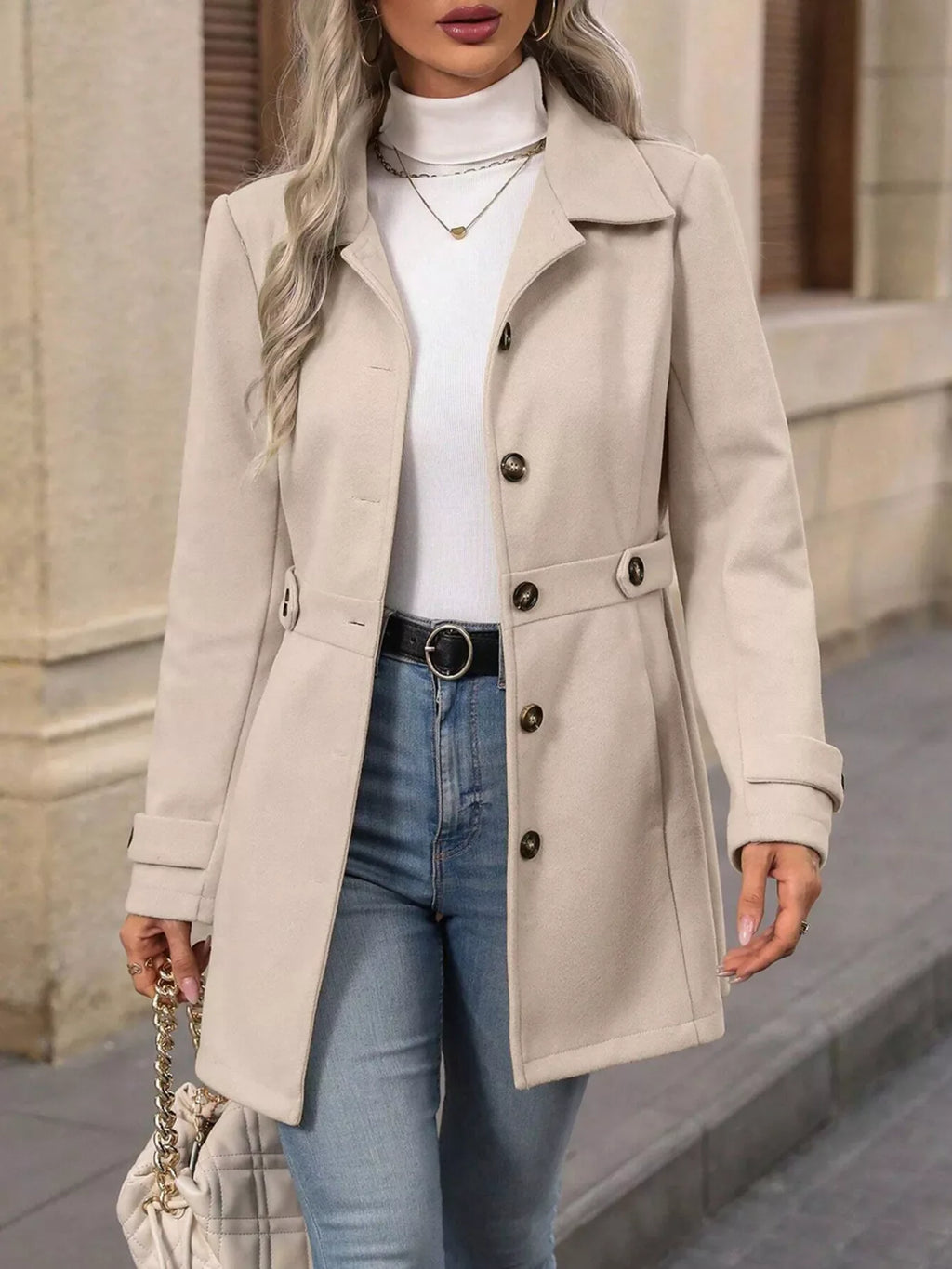 Button Up Long Sleeve Outerwear