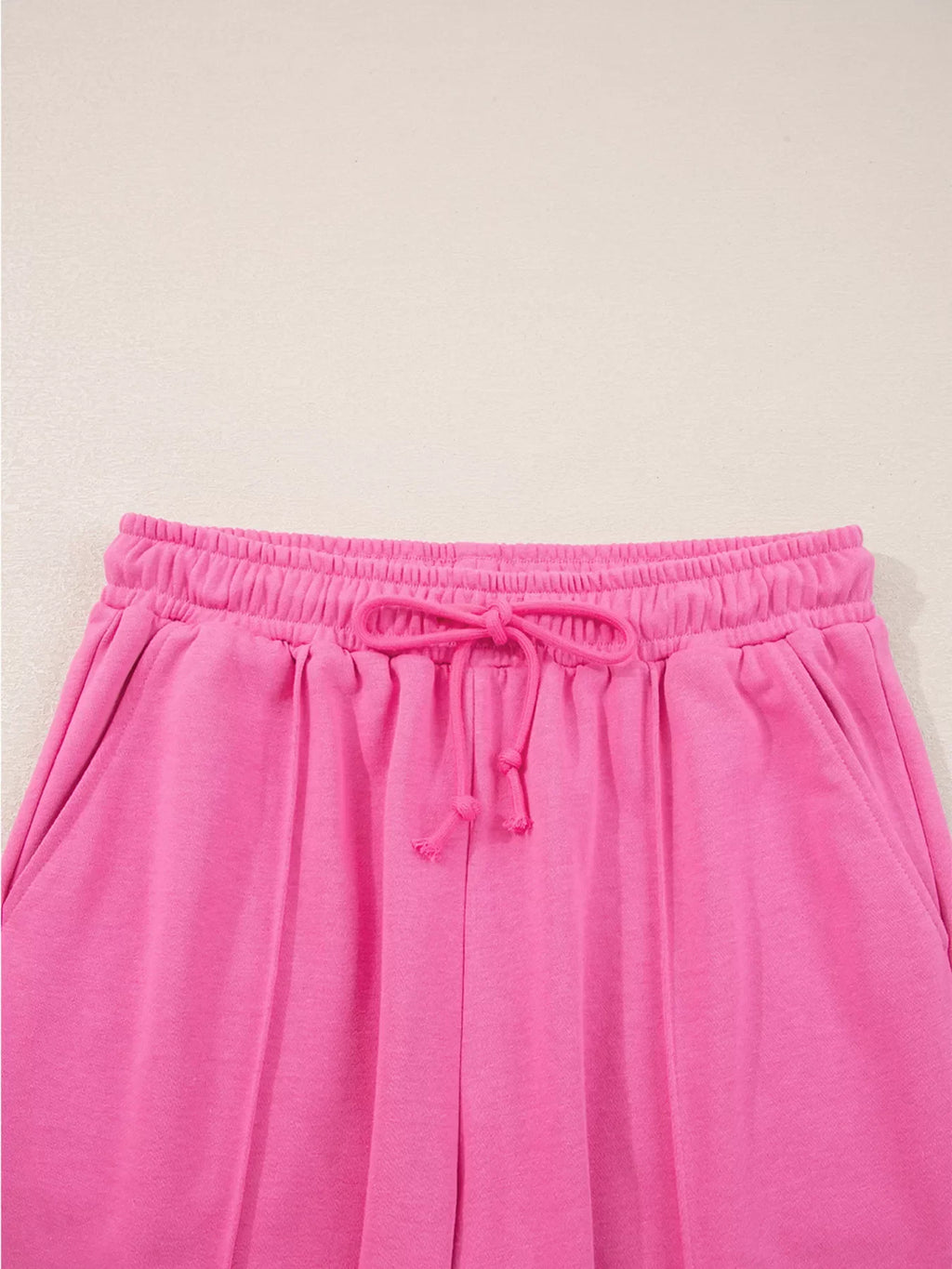Solid Color Collared Pullover and Central Seam Pants Set