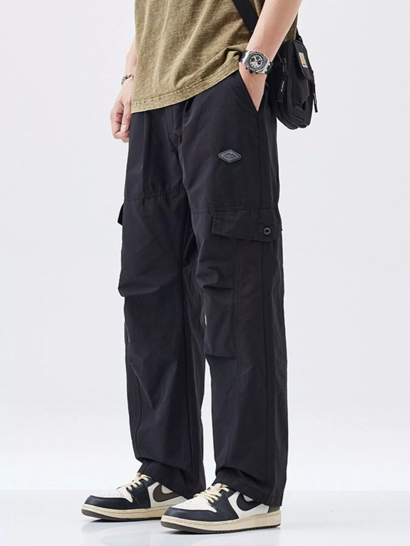 Men's Full Size Wide Leg Cargo Pants Plus Size