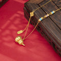 18K Gold-Plated Gourd Pendant Necklace