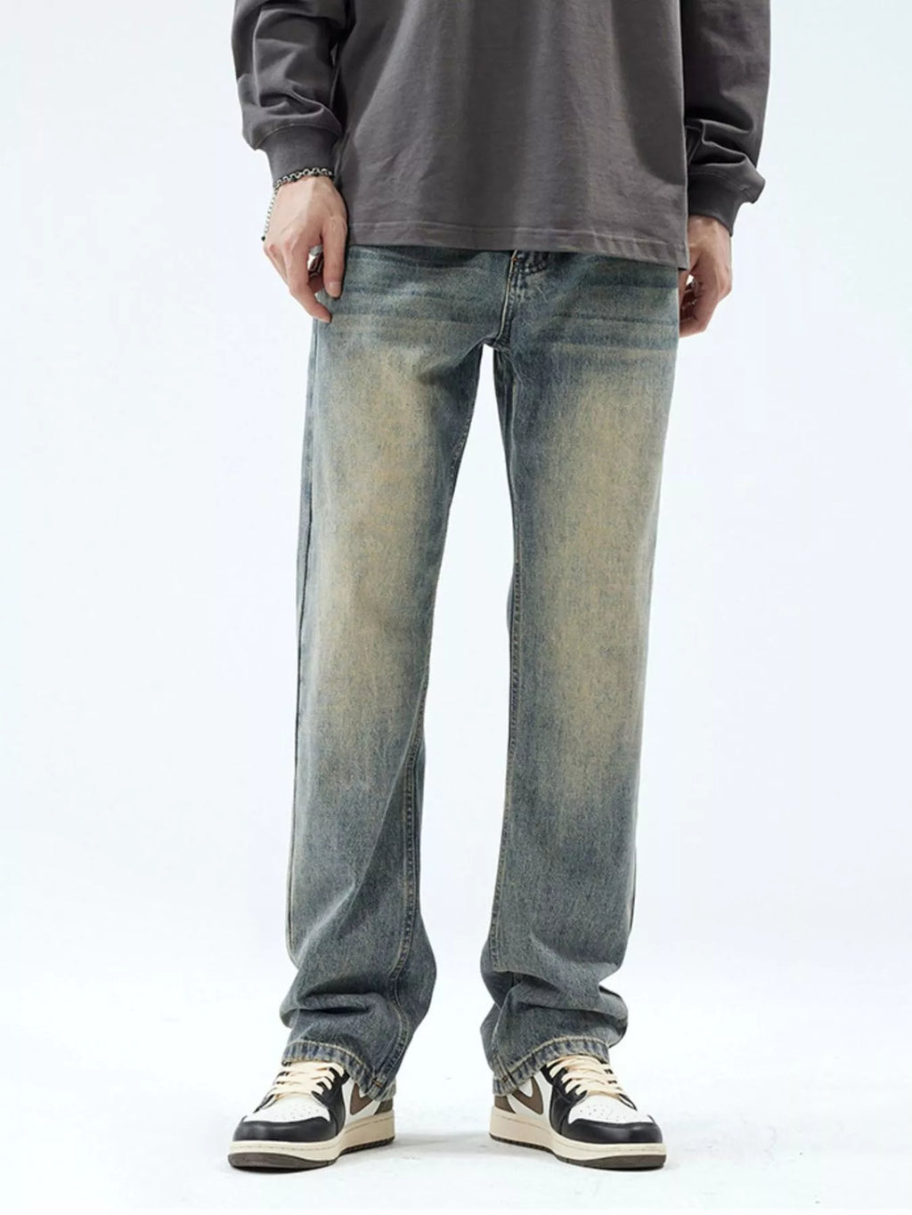Men's Vintage Wash Loose Fit Jeans