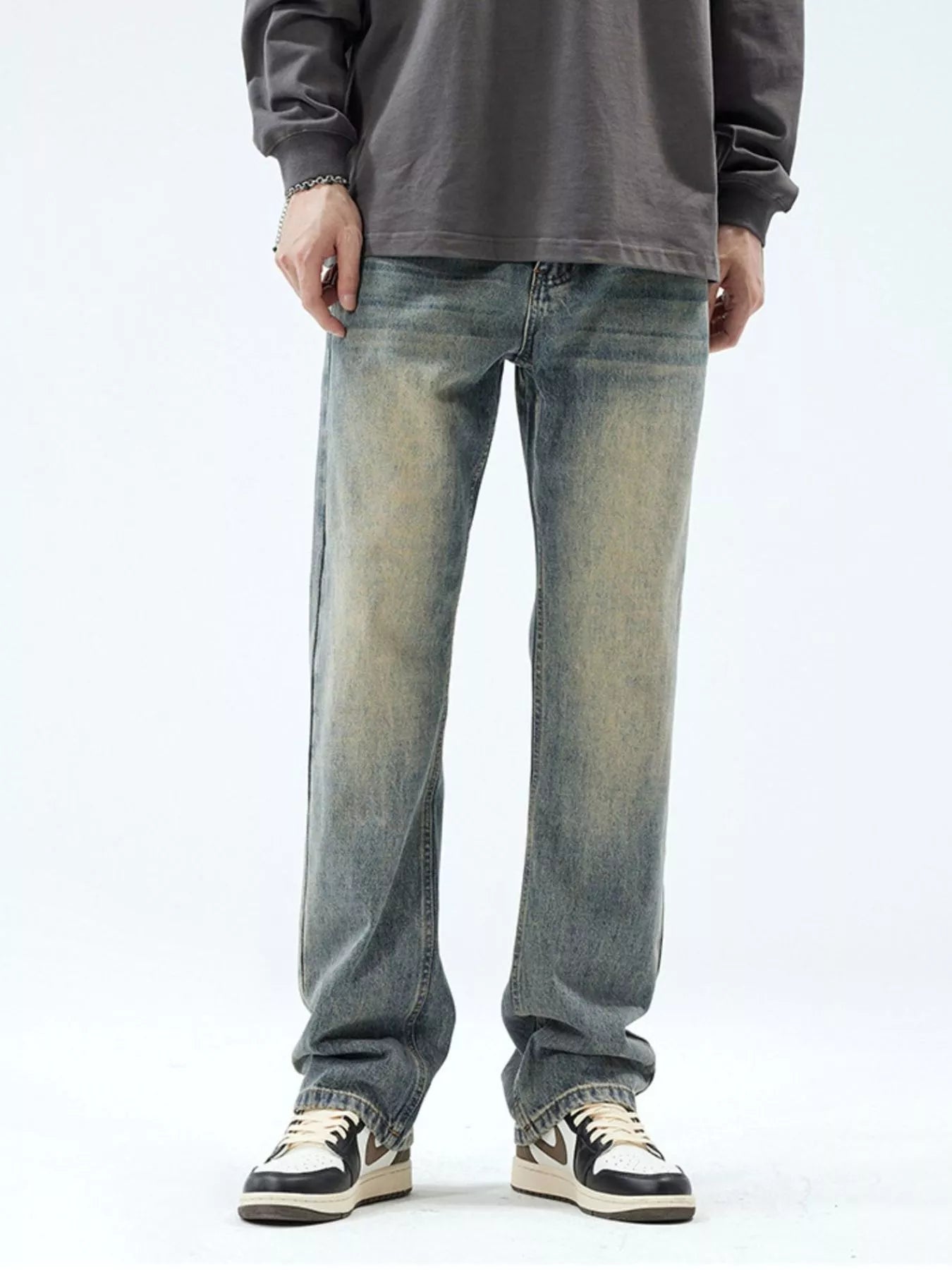 Men's Vintage Wash Loose Fit Jeans