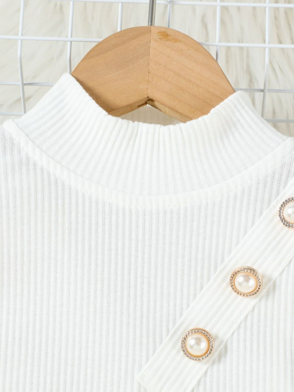Children's Ruffle Sleeve Top & Tweed Skirt Set