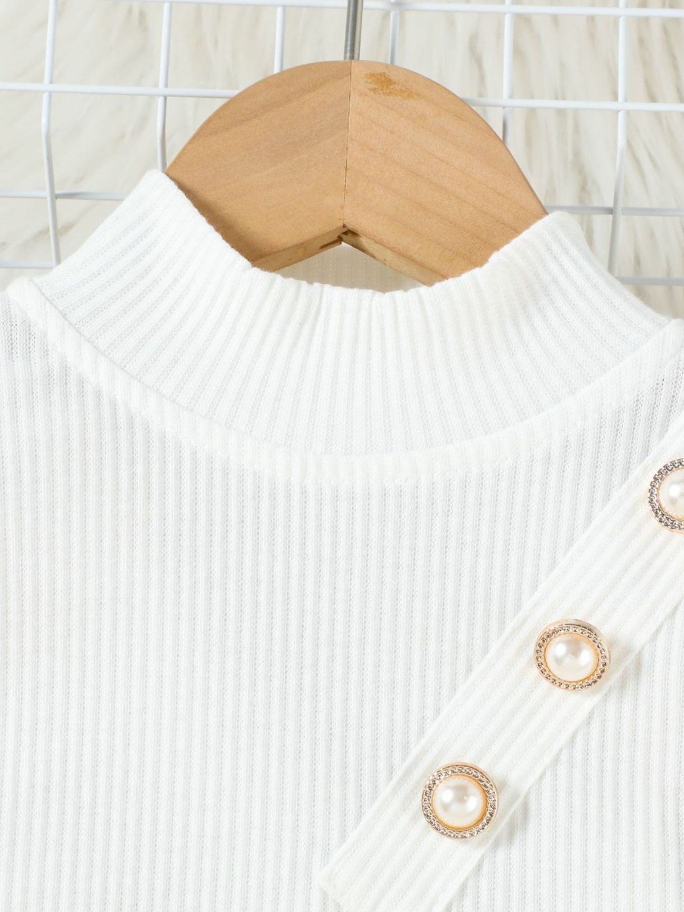 Children's Ruffle Sleeve Top & Tweed Skirt Set