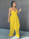 Full Size Asymmetrical Hem Cami and Pants Set Plus Size