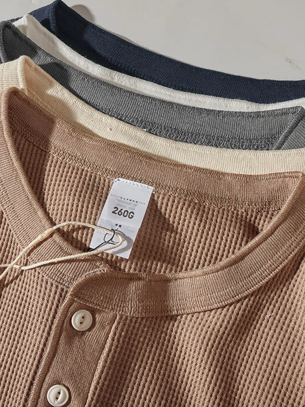 Men's Plus Size Button Detail Long Sleeve T-Shirt