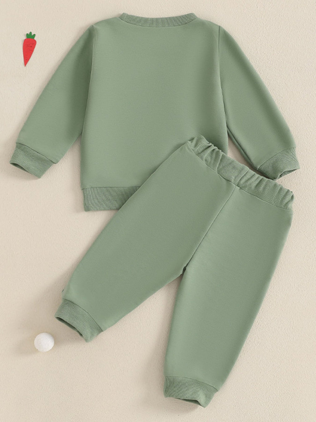 Children's Bunny Applique Top and Pants Outfit Set