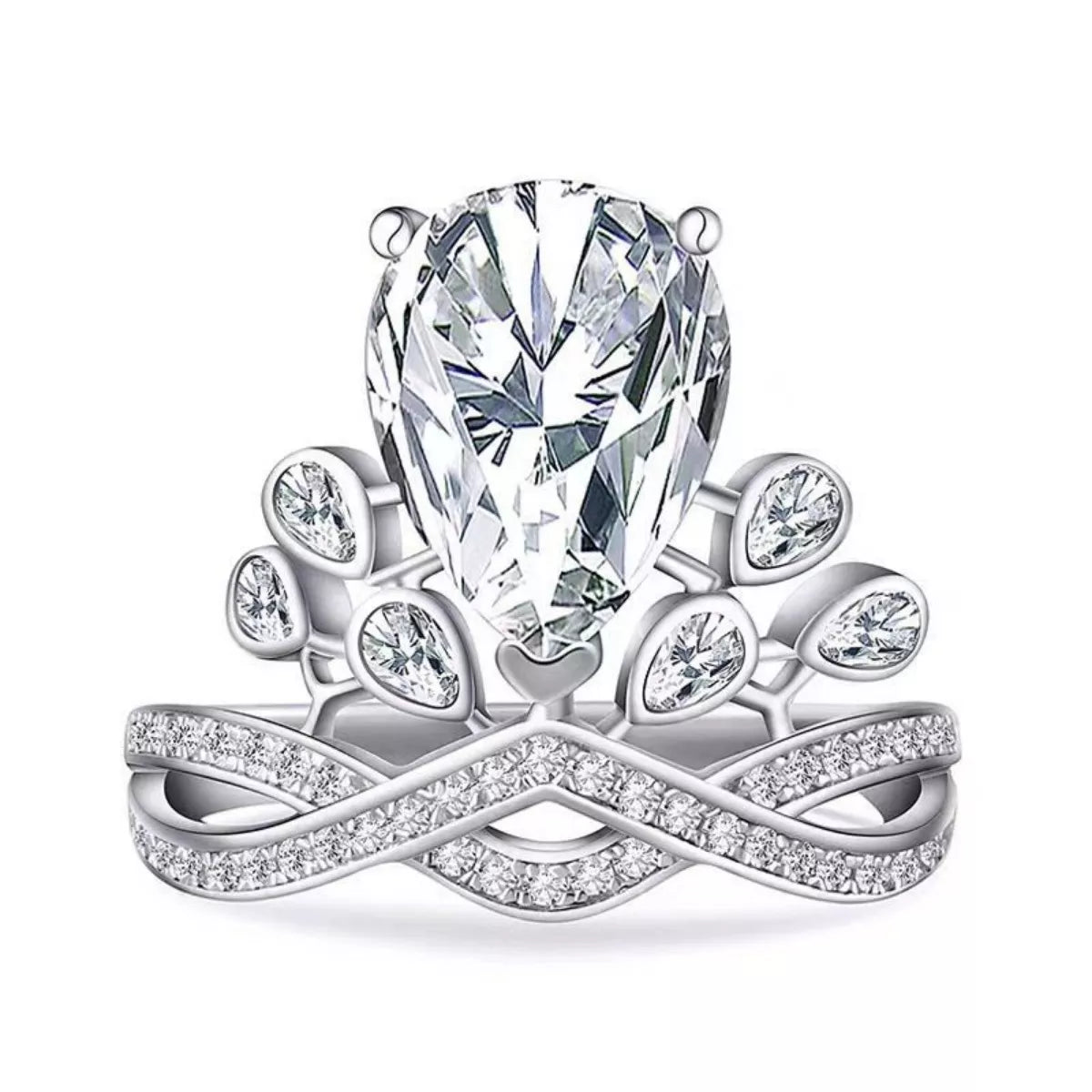 2 Carat Moissanite 925 Sterling Silver Ring