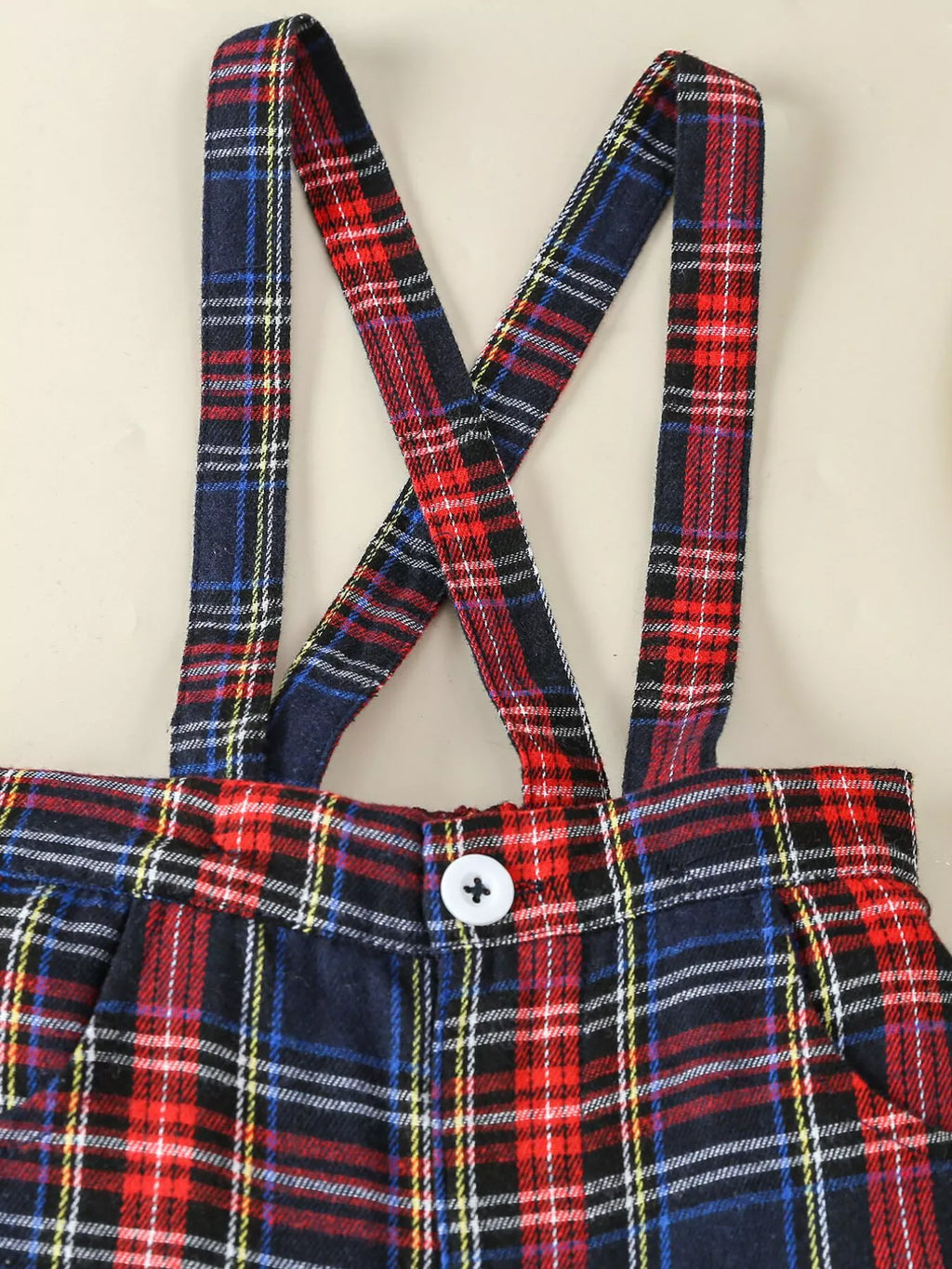 Children's Button Up Long Sleeve Shirt and Suspender Set