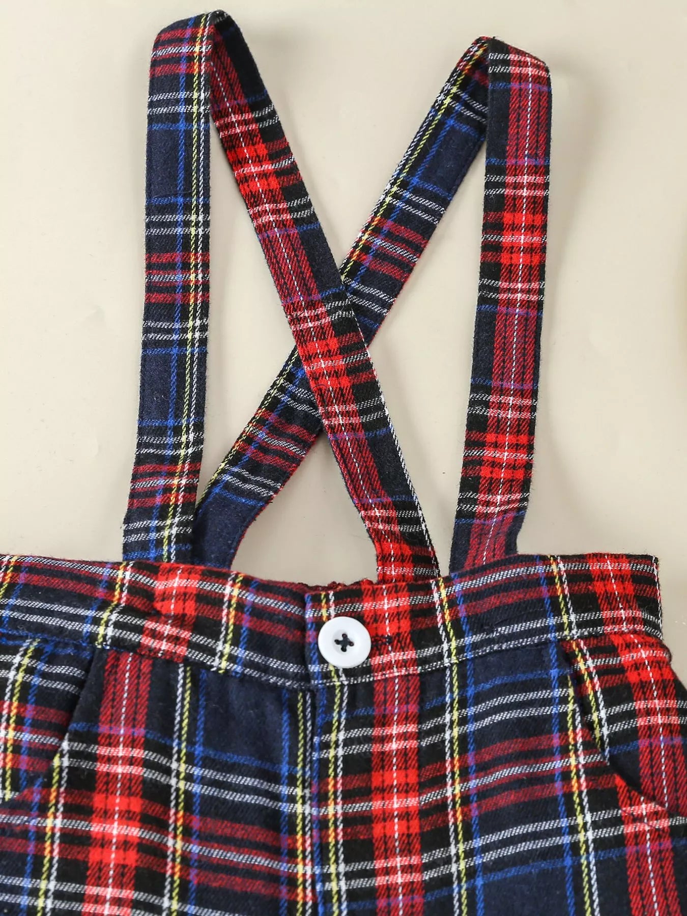 Children's Button Up Long Sleeve Shirt and Suspender Set
