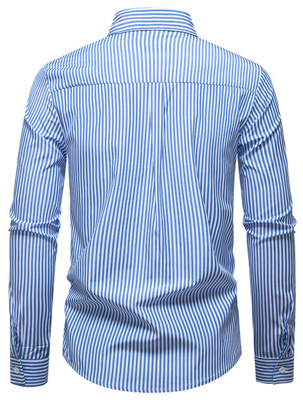 Men's Striped Woven Pattern Long Sleeve Shirt