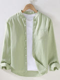 Men's Full Size Button Up Long Sleeve Shirt Plus Size