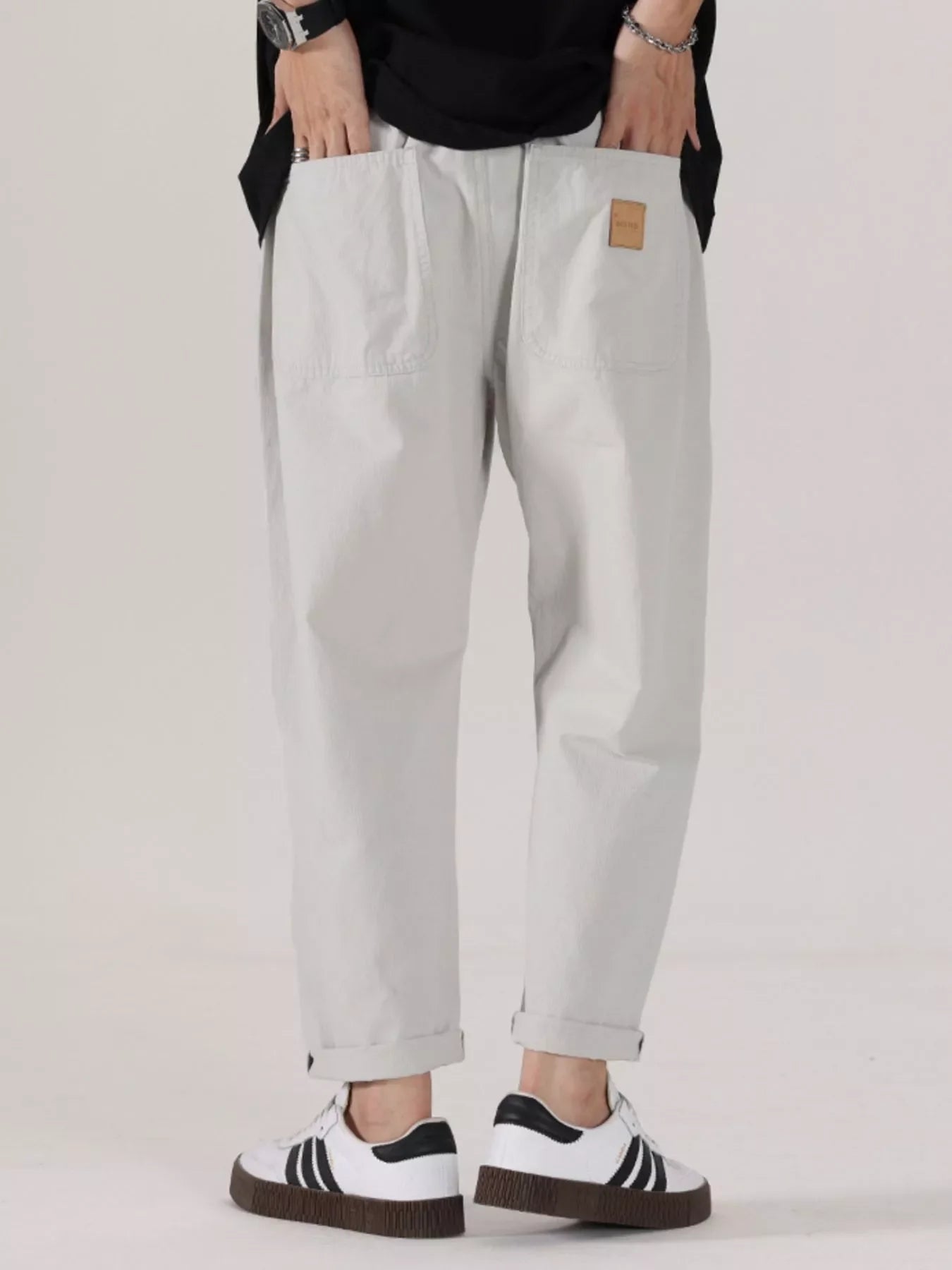 Men's Full Size Drawstring Wide Leg Pants Plus Size