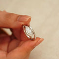 2 Carat 925 Sterling Silver Moissanite Marquise Cut Bypass Ring