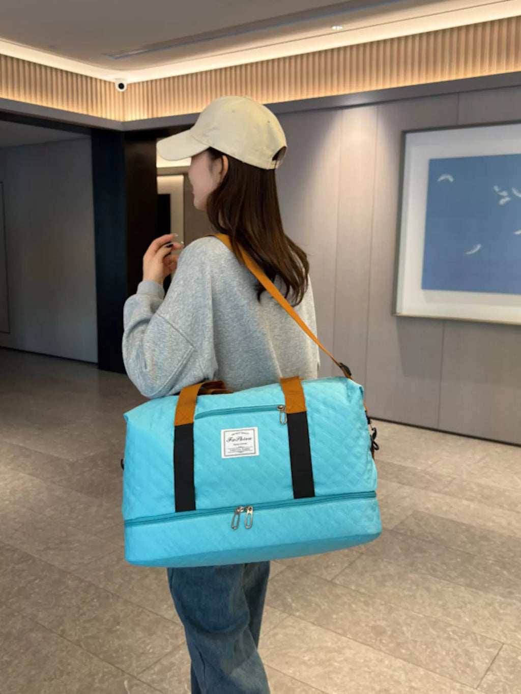 Quilted Travel Duffel Bag