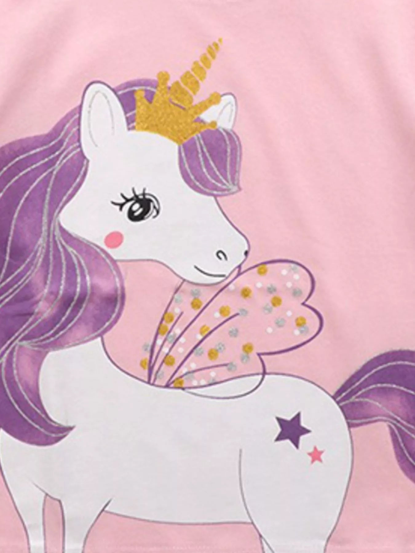 Children's Unicorn Graphic Short Sleeve T-Shirt