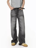 Men's Vintage Wash Wide Leg Jeans