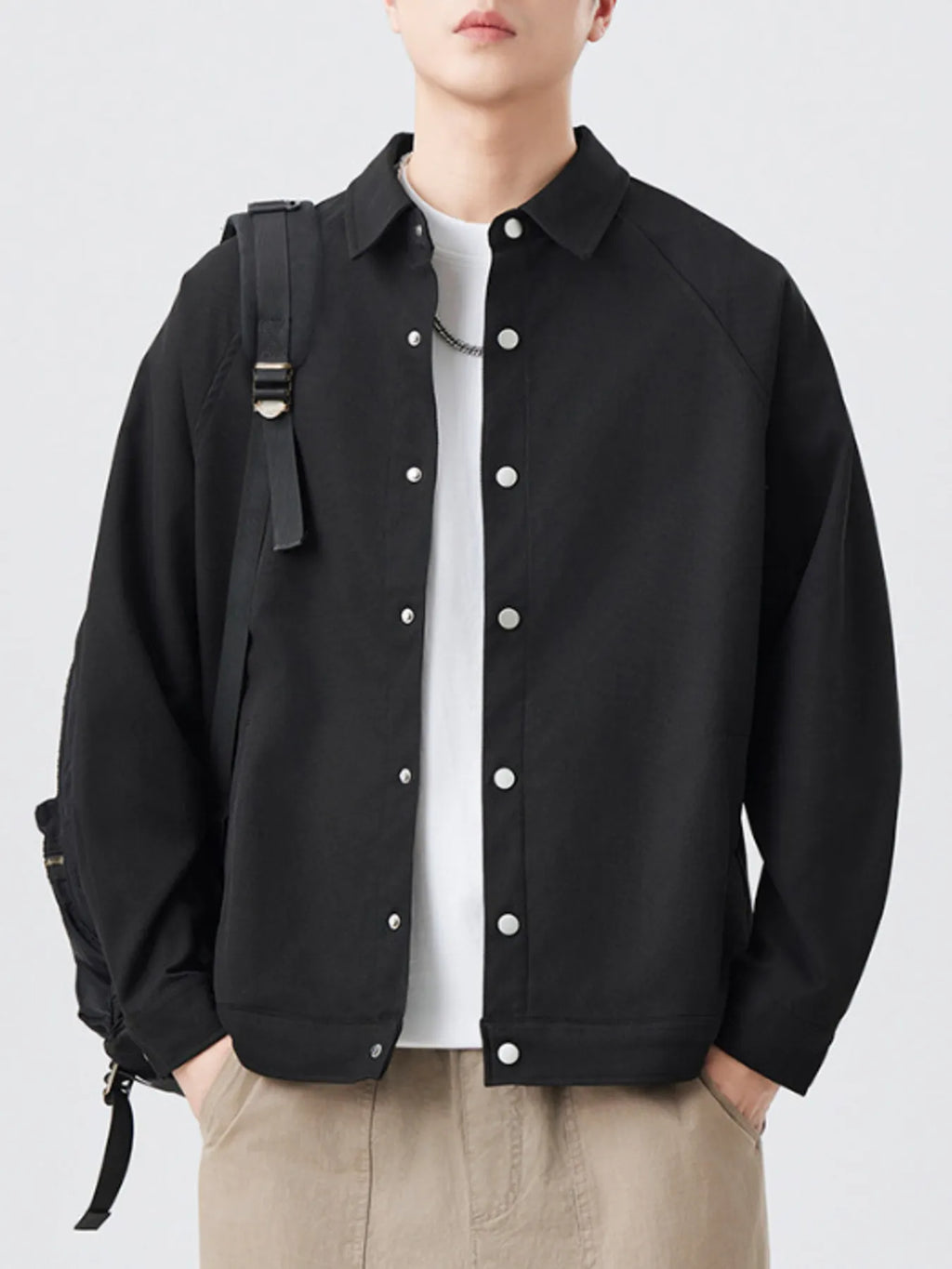 Men's Plus Size Button Up Long Sleeve Shirt