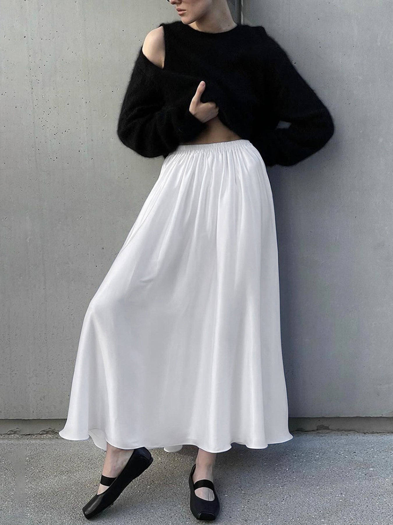 Elastic Waist Skirt