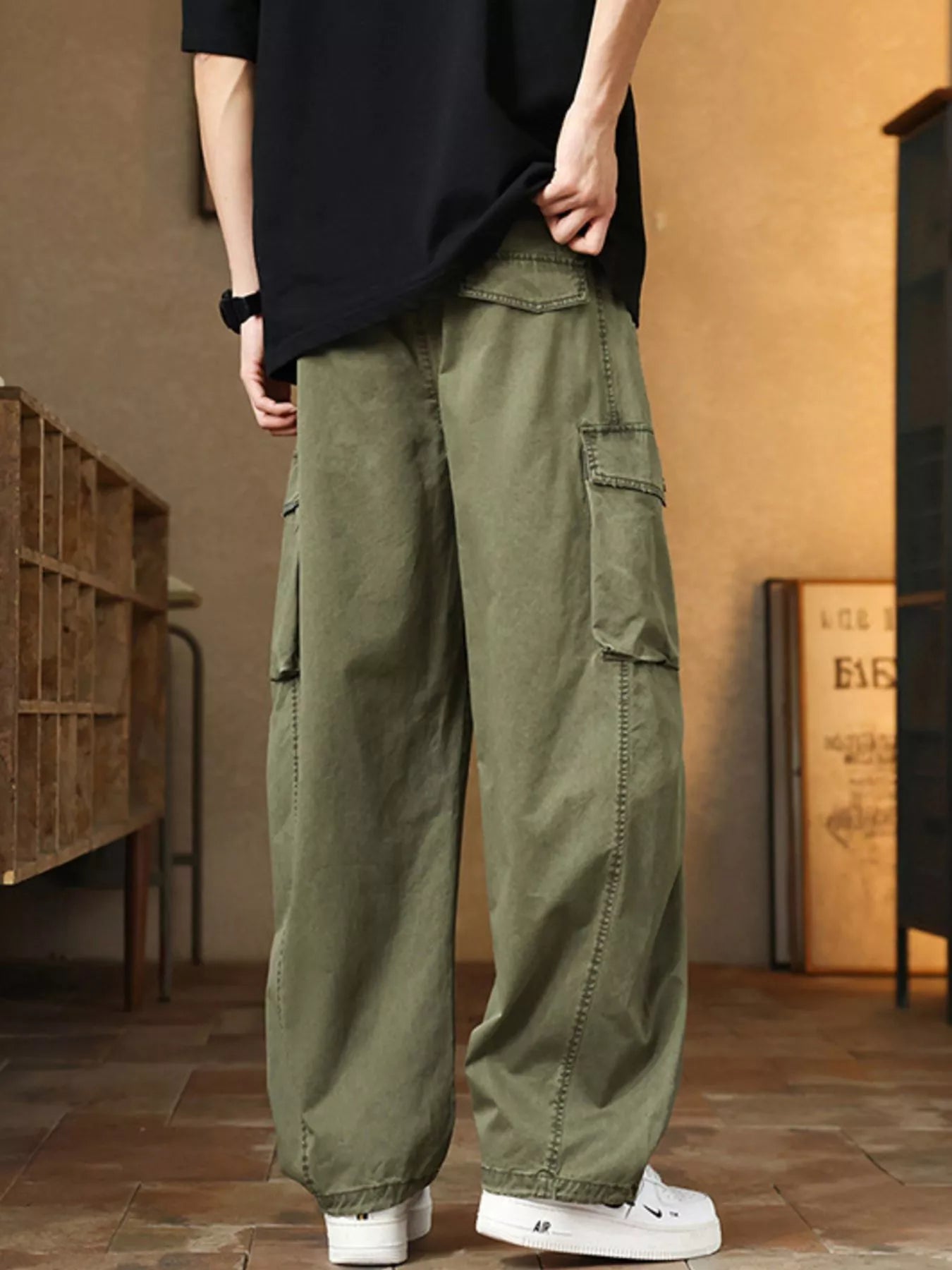 Men's Plus Size Casual Loose Fit Cargo Pants