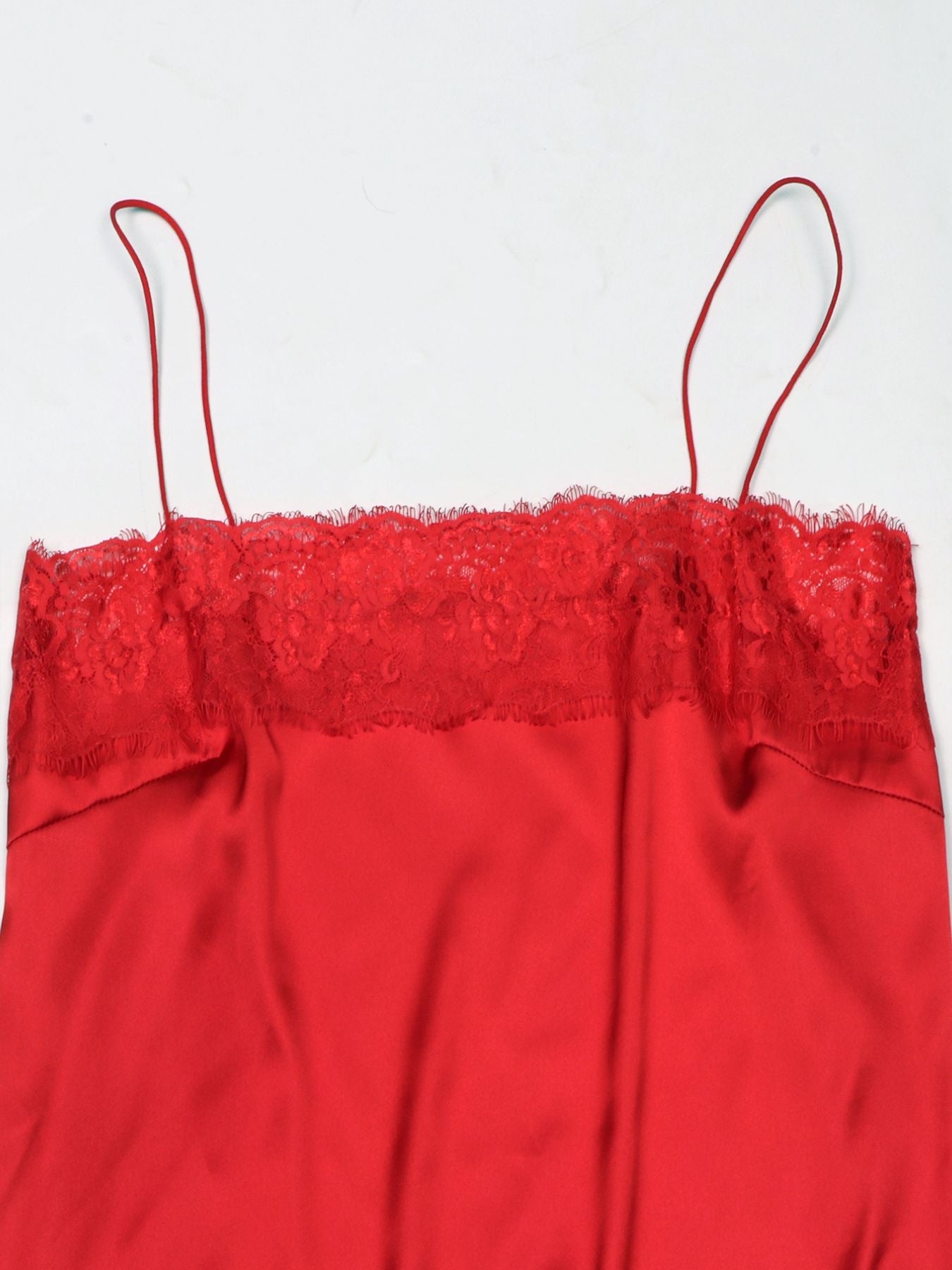 Lace Trimmed Satin Cami