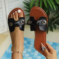 Bow Embellished Flat Sandals