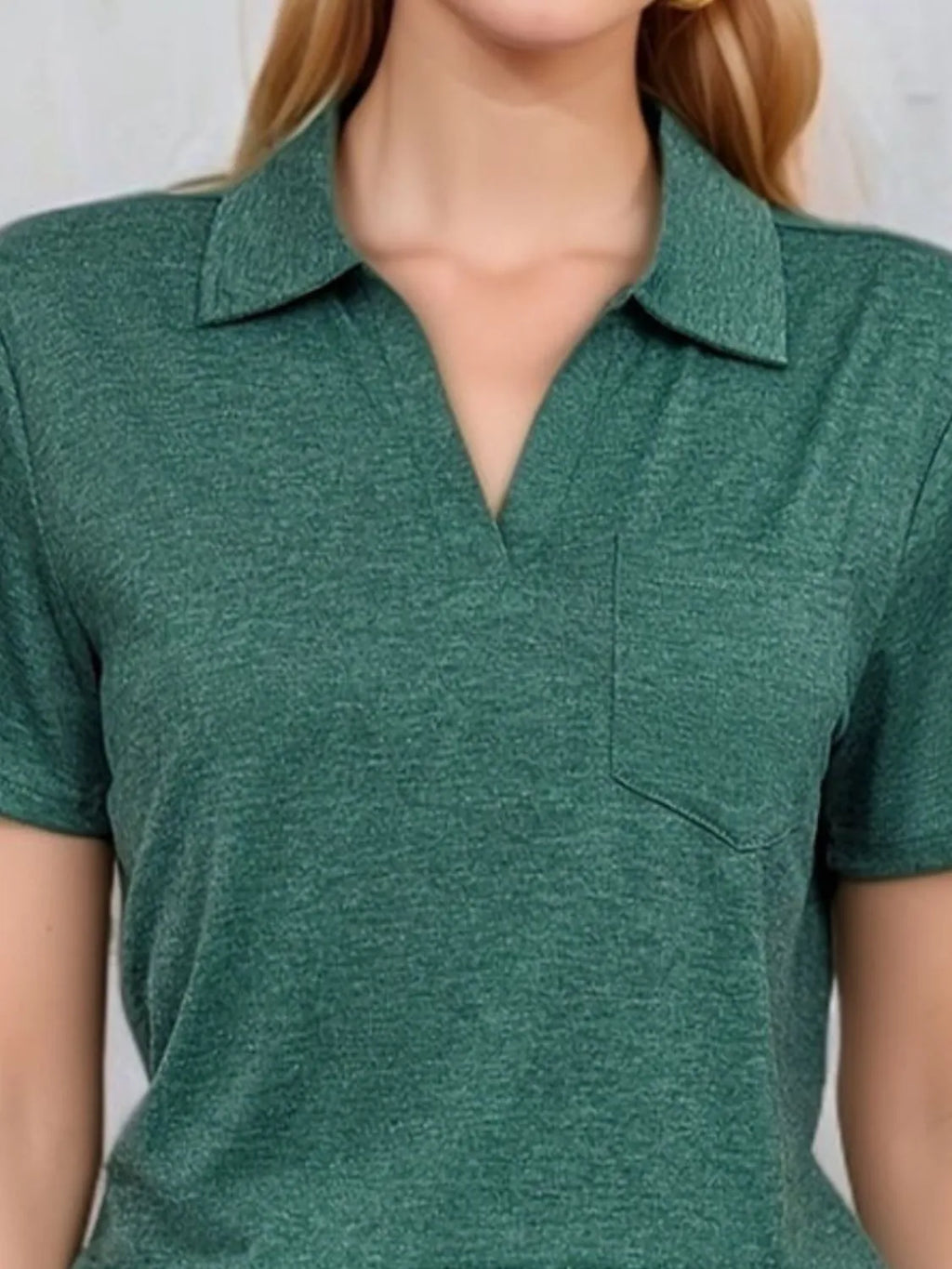Johnny Collar Short Sleeve Top