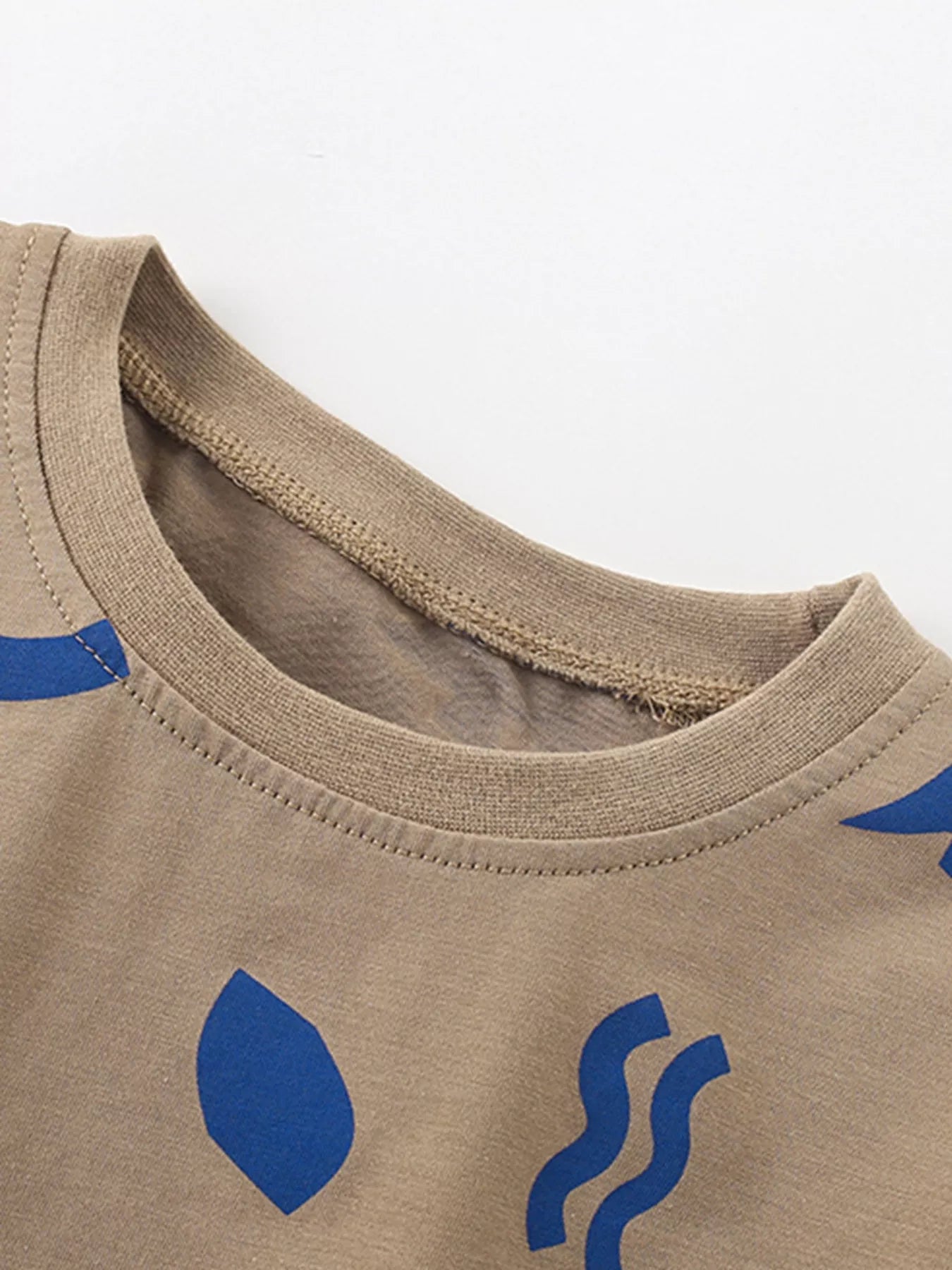 Children's Dinosaur Round Neck Top and Shorts Set