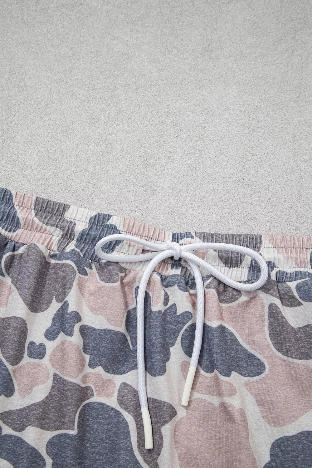 Camouflage Short Sleeve Top and Skirt Set