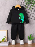 Children's Dinosaur Graphic Hoodie & Pants Set