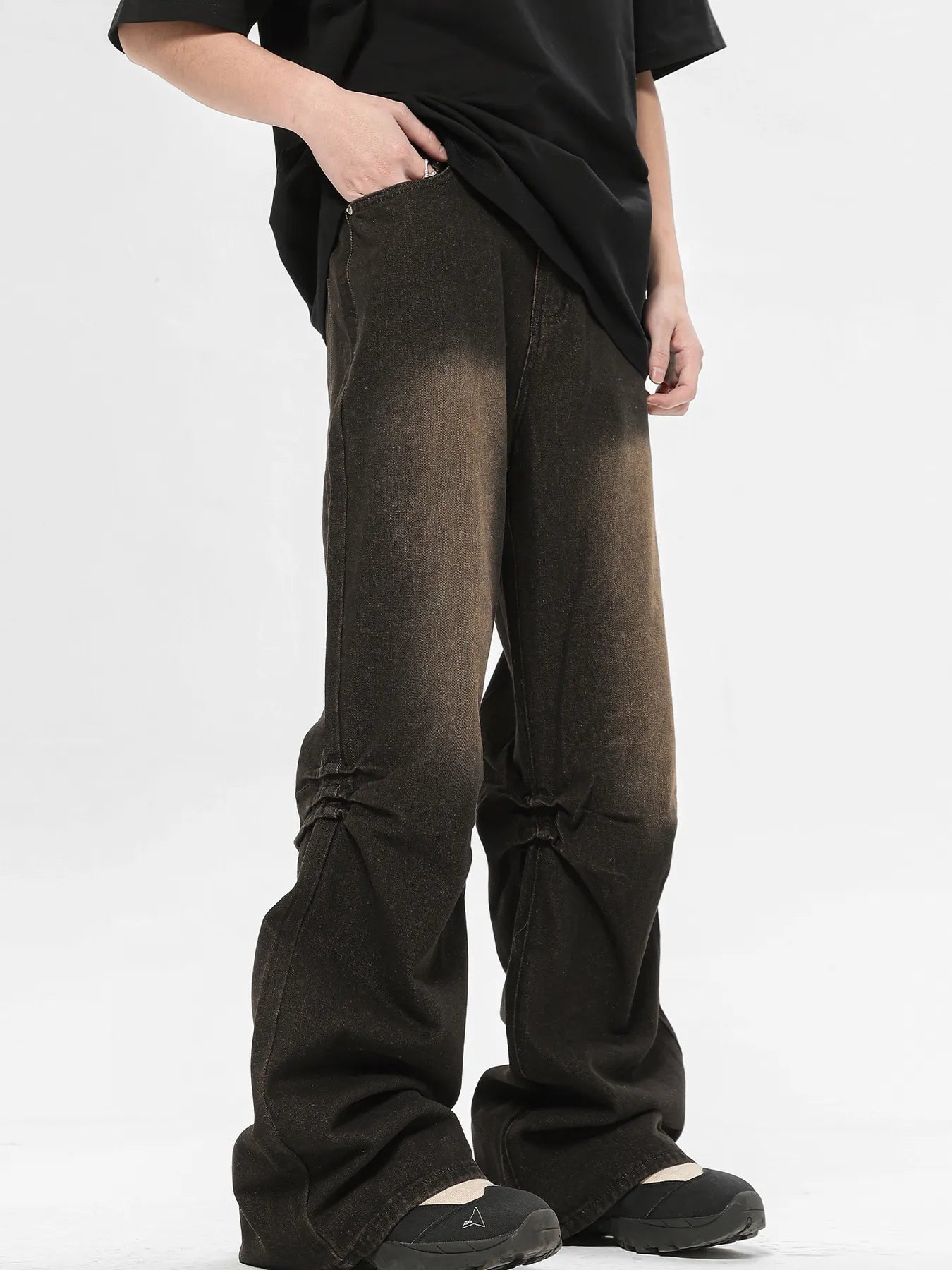 Men's Relaxed Fit Vintage Wash Flare Jeans