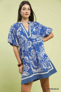 Umgee Jacquard Two Tone Mini Dress