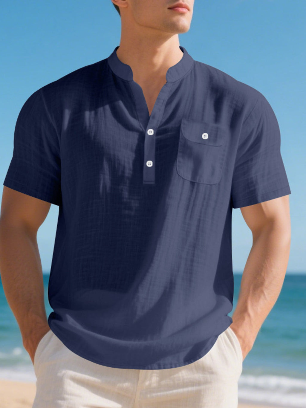 Men's Full Size Casual Short Sleeve Shirt Plus Size