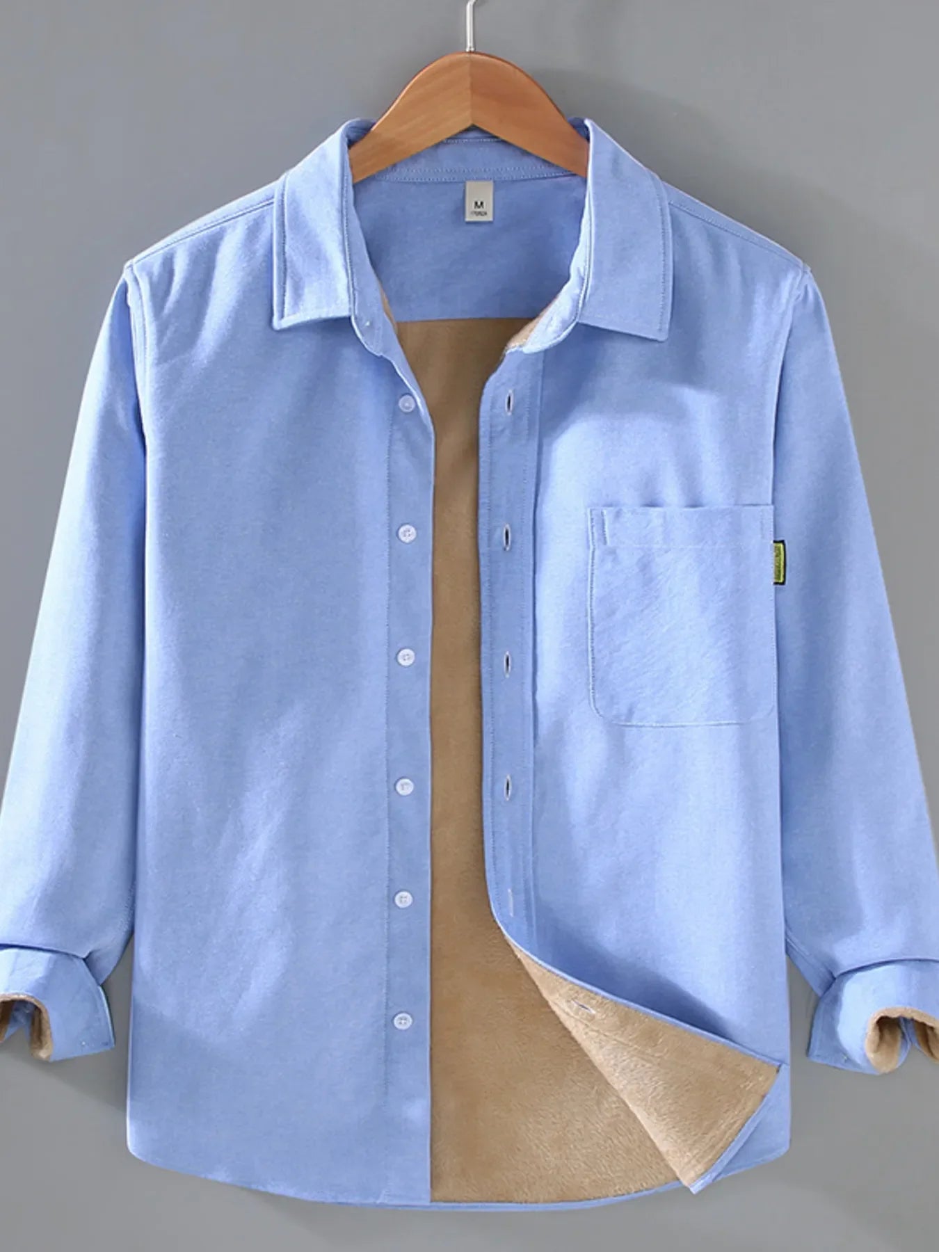 Men's Plus Size Button Up Long Sleeve Shirt