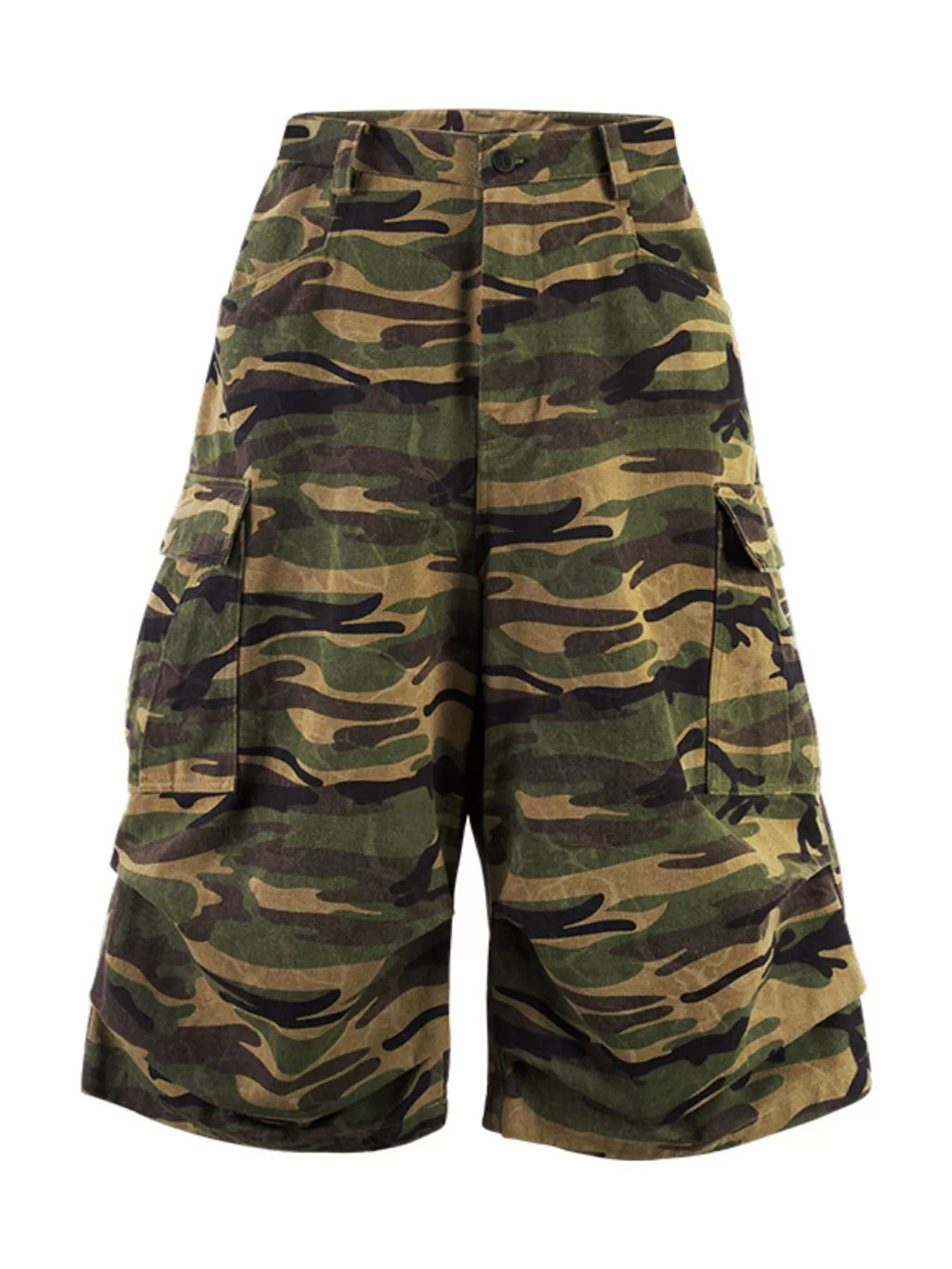 Men's Camo Cargo Culottes Shorts