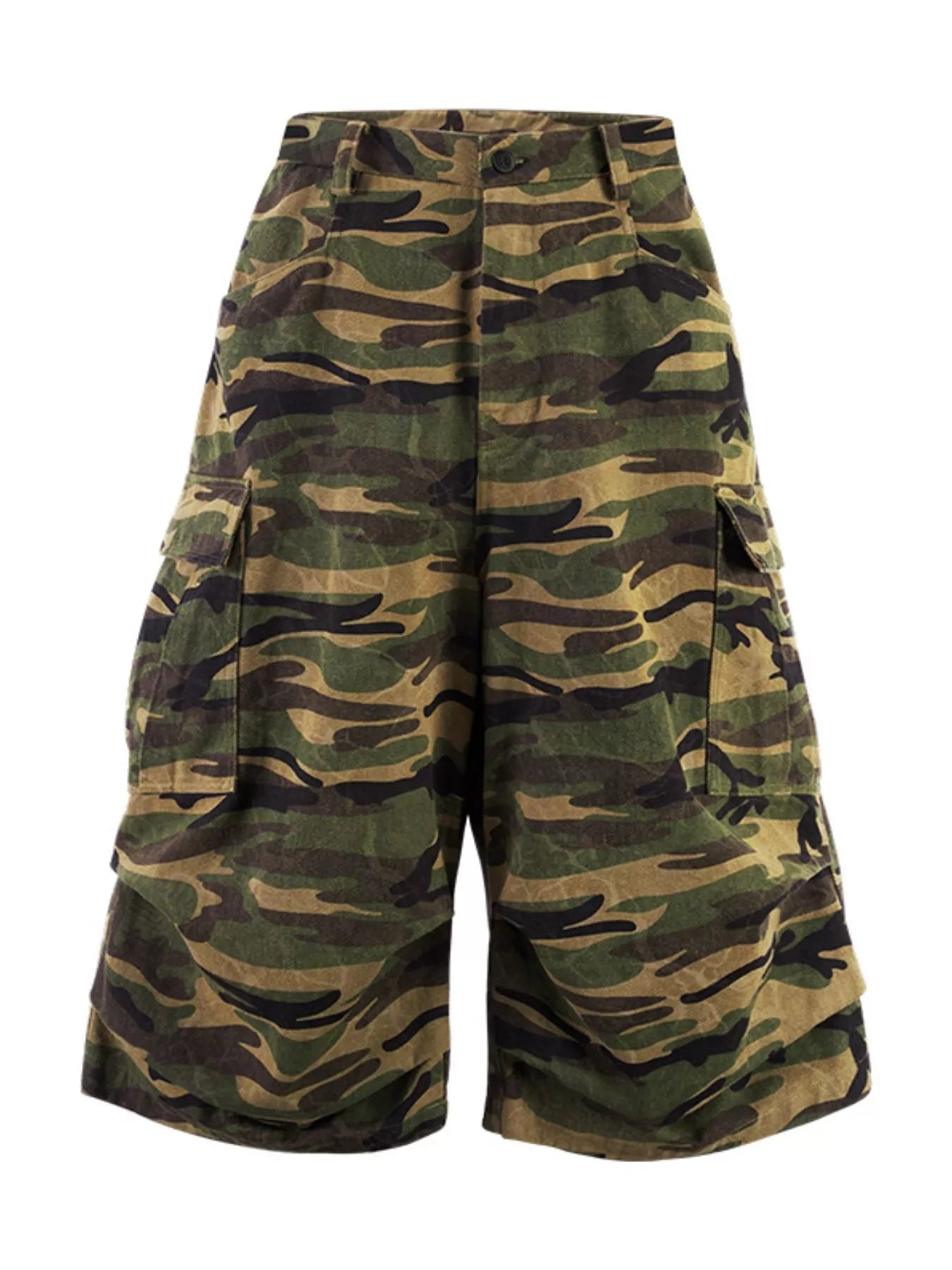 Men's Camo Cargo Culottes Shorts