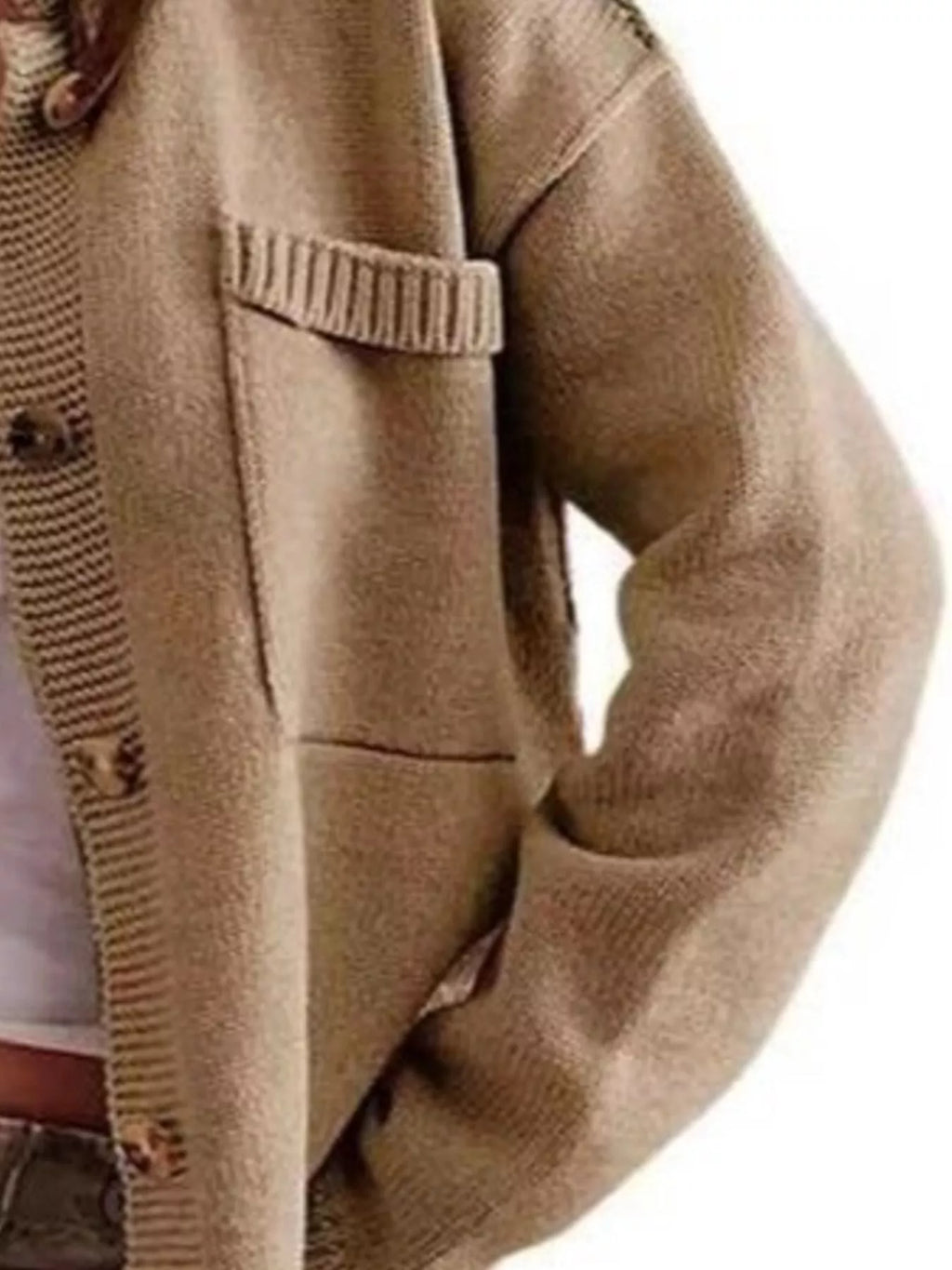 Casual Knit Button-Down Cardigan