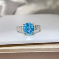 3 Carat Moissanite Oval 925 Sterling Silver Ring