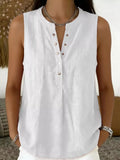 Snap Down Sleeveless Top
