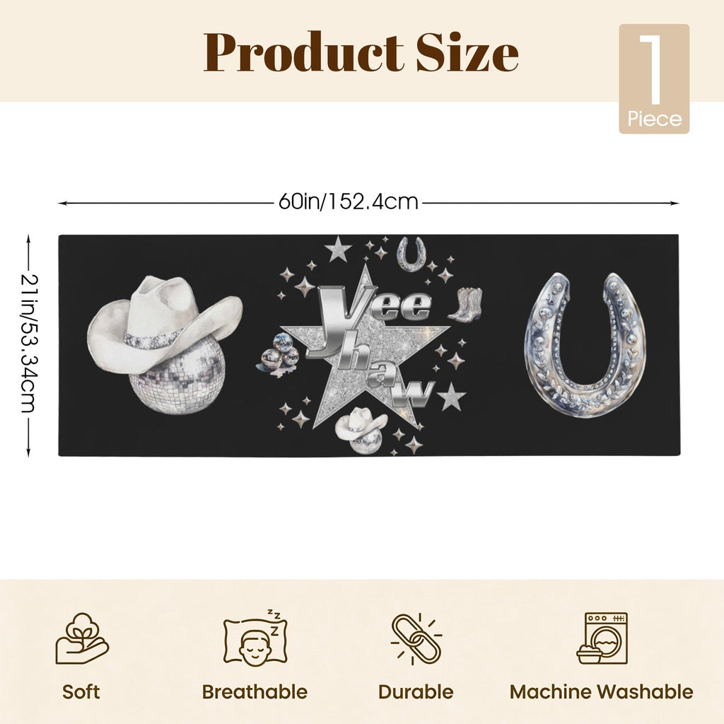 Baha Ranch Yeehaw Rhinestone Cowgirl Body Pillow Cover Made in America