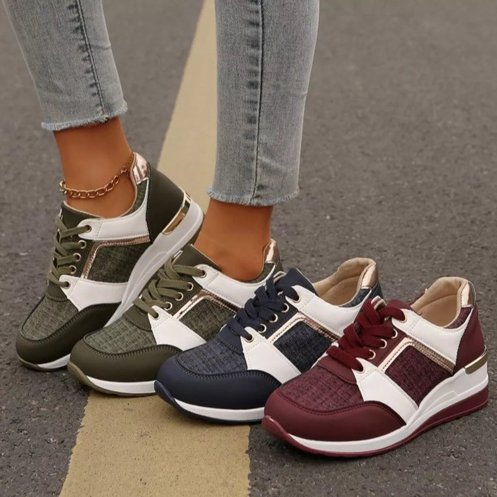 Round Toe Lace Up Sneakers