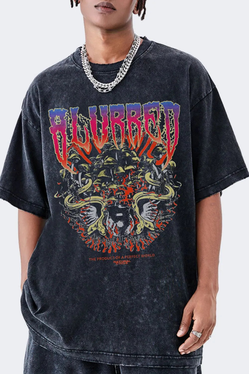 Men's Graphic Round Neck Short Sleeve T-Shirt
