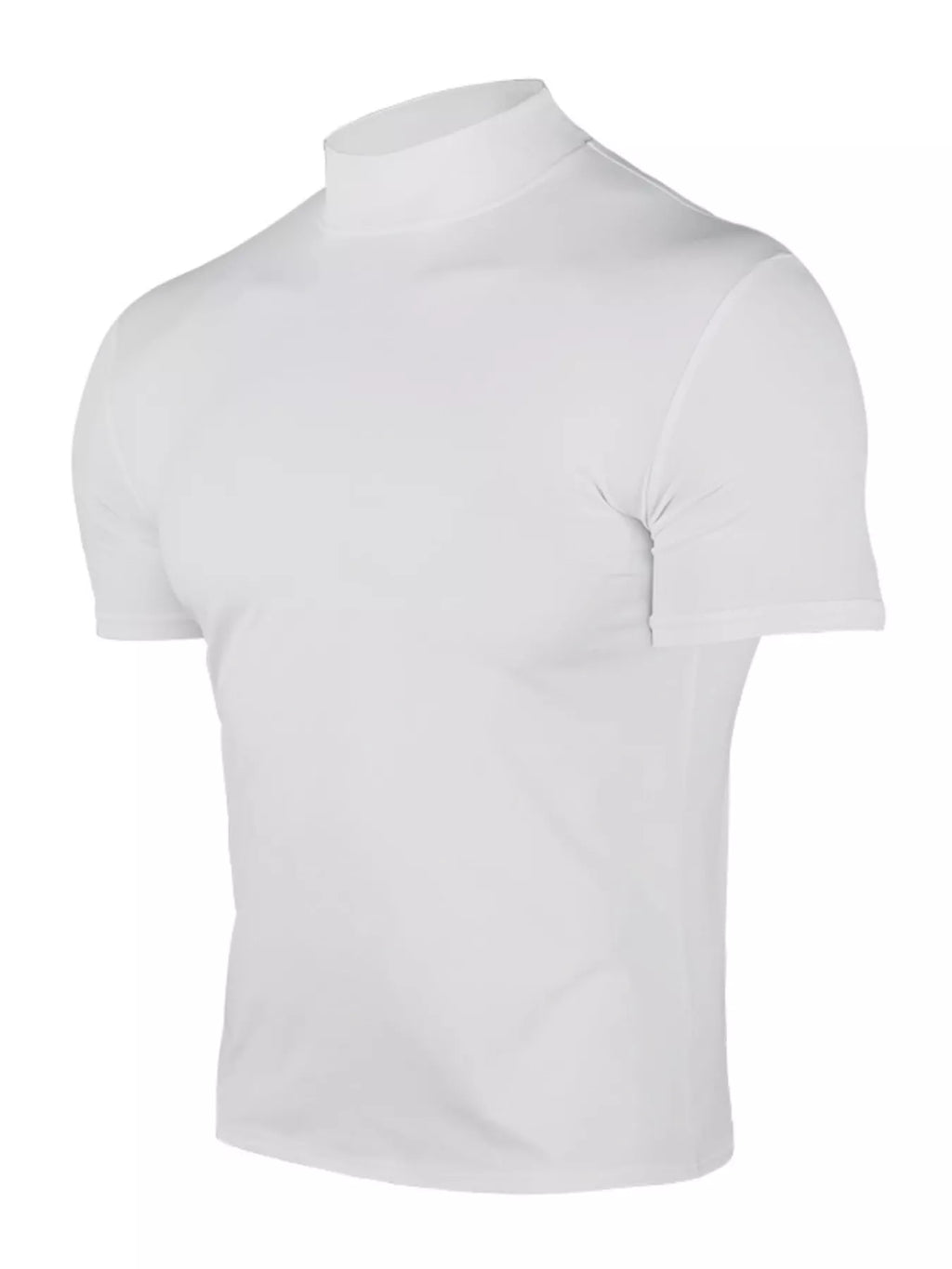 Men's Full Size Short Sleeve Turtleneck T-Shirt Plus Size