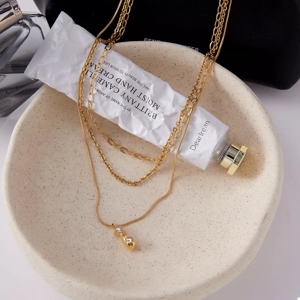 Three Layered Pendant Necklace