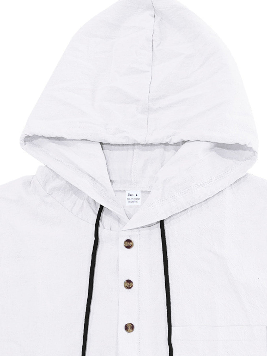 Men's Full Size Casual Short Sleeve Hooded Shirt Plus Size