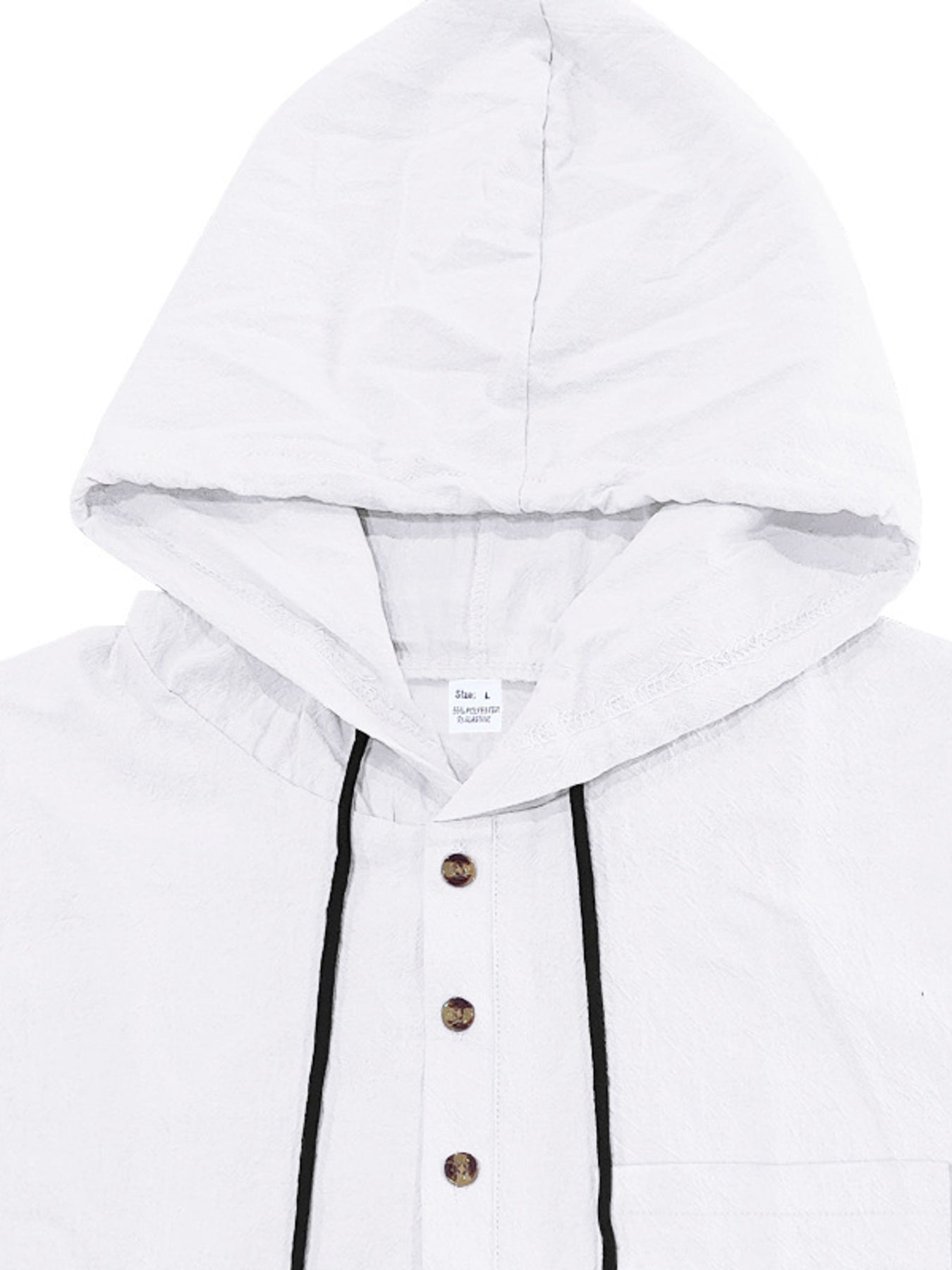 Men's Full Size Casual Short Sleeve Hooded Shirt Plus Size