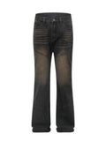 Men's Full Size Vintage Wash Bootcut Denim Jeans Plus Size