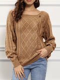 Cable Knit Boat Neck Sweater